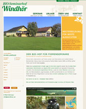 Webprogrammierung und Suchmaschinenoptimierung bei der PRO2 New Media Referenz Bio Seminarhof Windhör